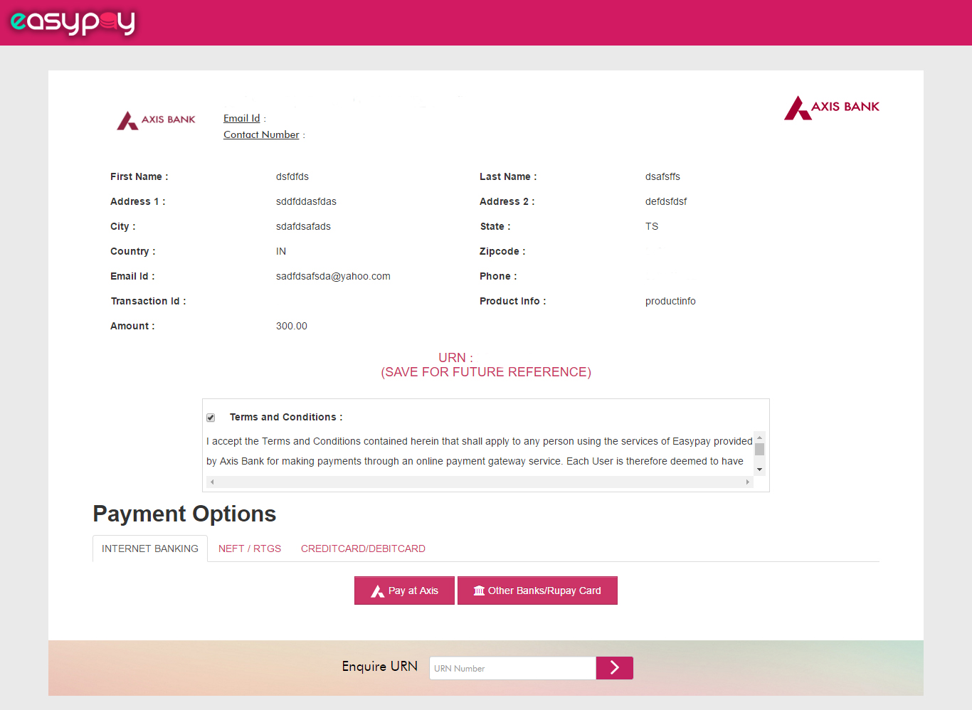 Axis Bank Easy Pay Payment WordPress Plugin Instant Activation